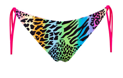 Slip sgambato stampa animalier fluo Jungle