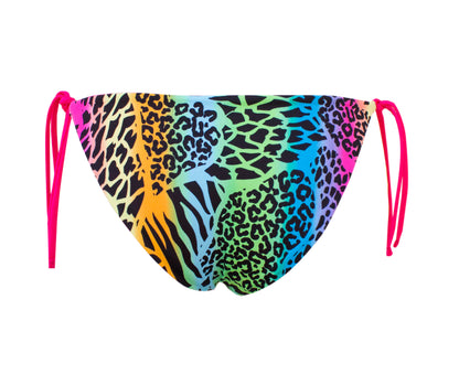 Slip sgambato stampa animalier fluo Jungle